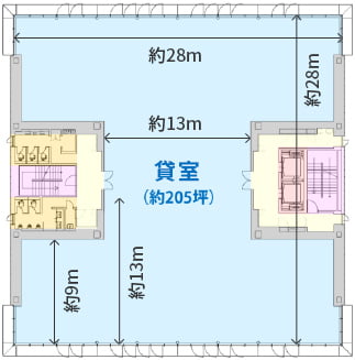 基準階(3-7階)のレイアウト図